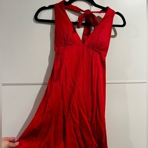 Hollister Vibrant Red Backless Dress